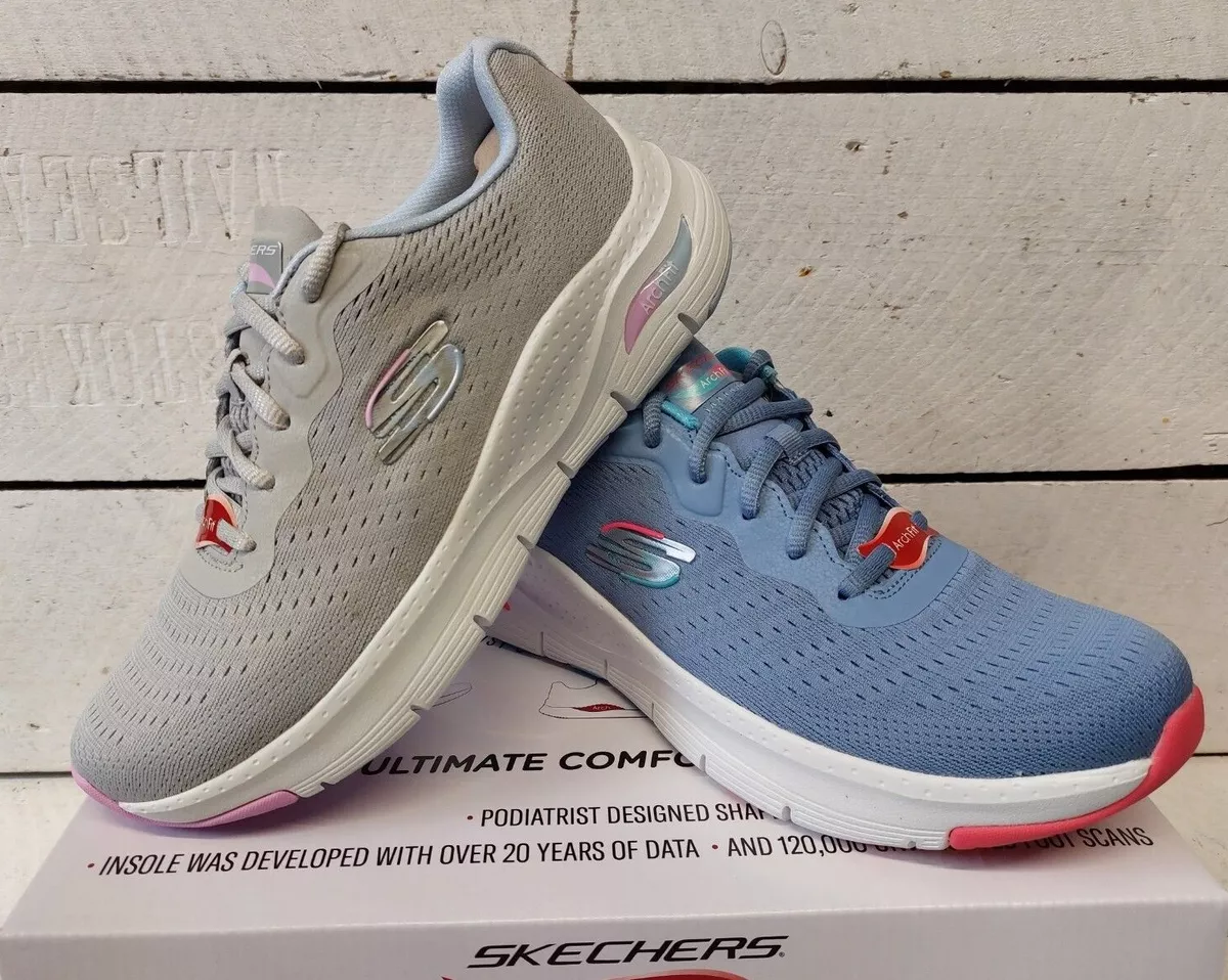 Ladies Skechers 149722 Arch Fit Infinity Cool Vegan Lace Up Trainers