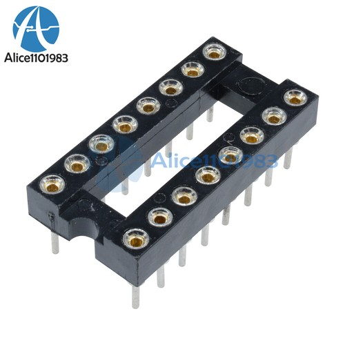 50PCS 16Pin DIP SIP Round IC Sockets Adaptor Solder Type Gold Plated Machined - 第 9/9 張圖片