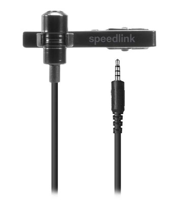 Speedlink SPES Clip-On Microphone Black Ansteckmikrofon