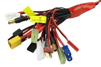Multi Ladekabel Akku Stecker JR BEC Tamiya Fernsteuerung Vorglühakku Hochstrom