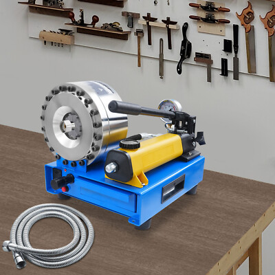 #ad High Pressure Manual Hydraulic Hose Crimper Hose Pipe Crimping With 8 sets Molds $521.85