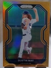 2021 Panini Prizm  Dustin May Orange Tier III  card #205 numbered /100
