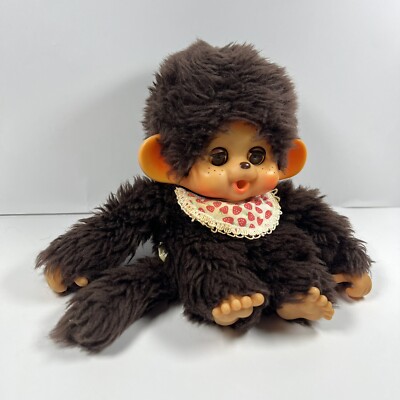 Toho Monchhichi Female Sleep Eyes Japan Vintage Monkey Doll 18 cm