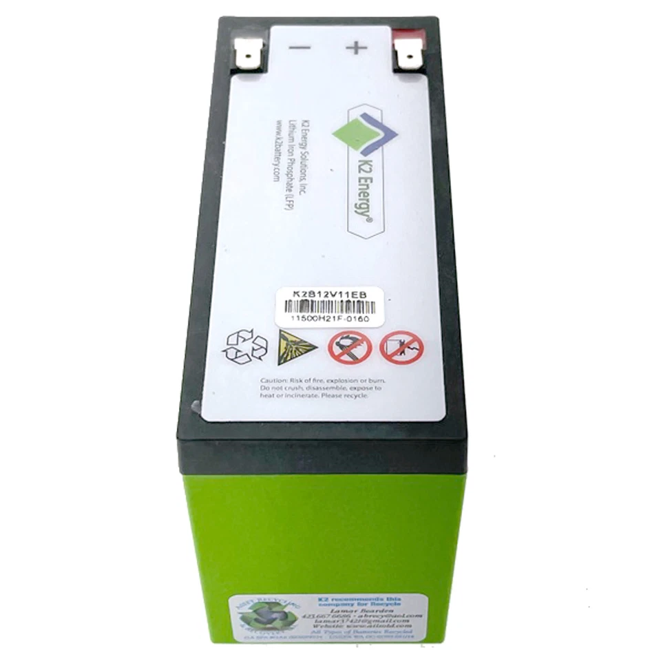 K2 Energy 12V 11Ah K2B12V11EB Lithium Iron Phosphate Battery with BMS - Image 3 of 4