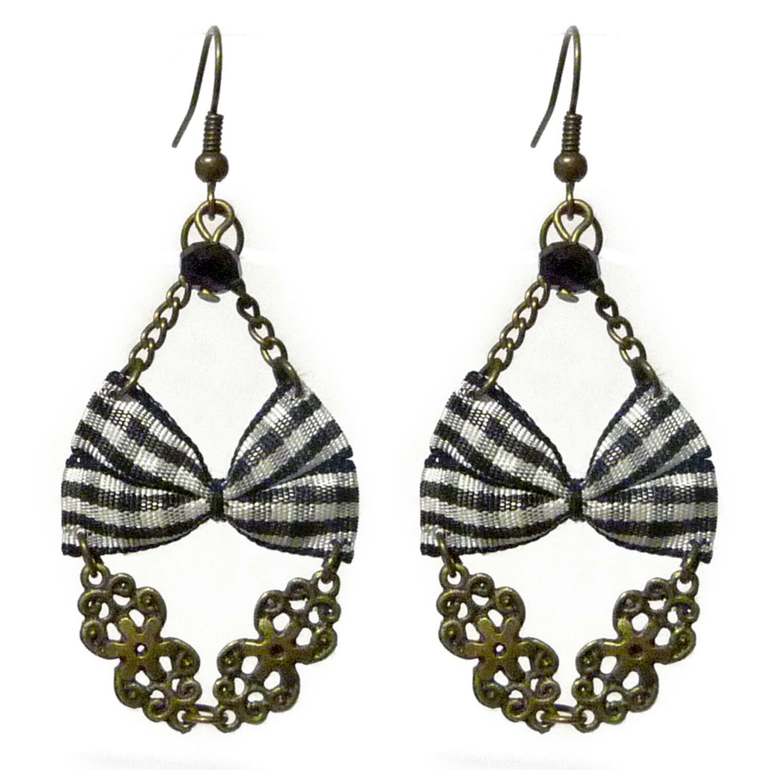 Boucles d'oreilles vichy rétro pour votre pique-nique chic en plein air