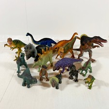 Lot of 15 Toy Major Trading Co. Plastic Dinosaurs - Spinosaurus, Velociraptor