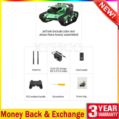 Hiwonder JetTank Assembled ROS Robot Car Robot Tank Starter Kit + Lidar Module