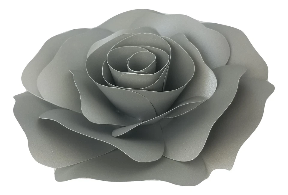 Decor In The Box 7 piece Handmade Paper Flower Set, Fully Assembled- Black/Grey - Изображение 3 из 4