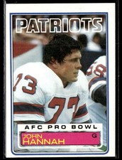 1983 Topps #330 John Hannah Football Card 2902H