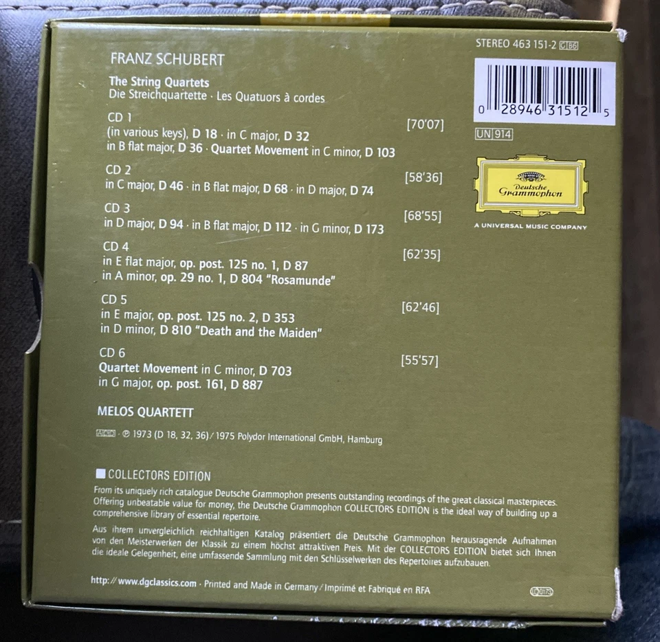 String Quartets by Melos Quartett Stuttgart (CD, 1999) Foto 4 de 4