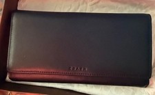 Vintage Spanish Leather Coach Legacy Long Wallet Zip Around Accordion Tri Fold