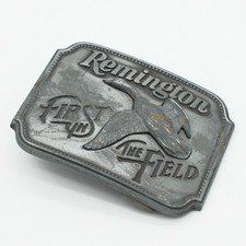 Remington "First In The Field" Belt Buckle 1980 2.5" Mens