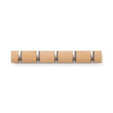 Umbra Flip Wall Mounted Coat Rack 5 Retractab...