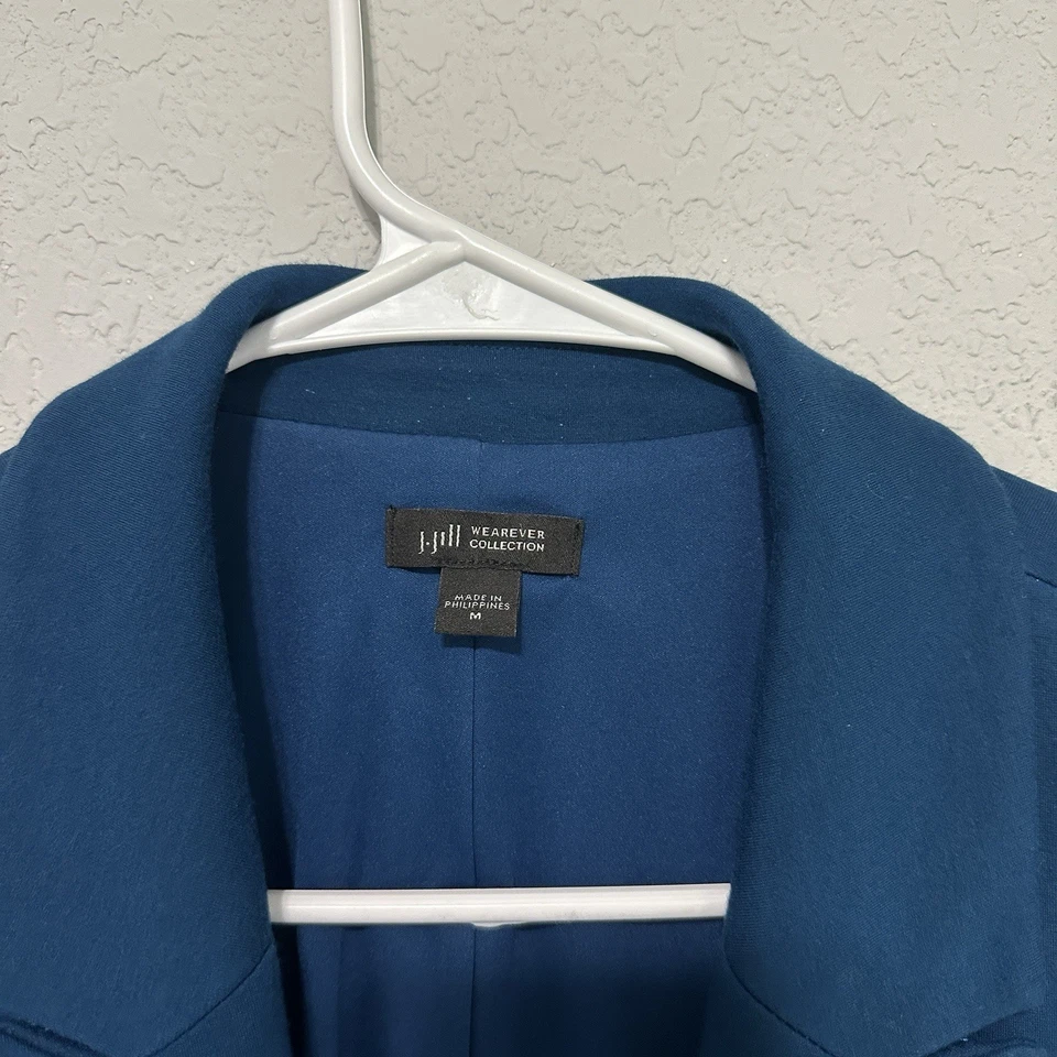 Blazer Jill Wearever Collection Azul Doble Cara Jersey Mujer Talla Mediana Foto 4 de 4