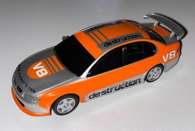 SCALEXTRIC HORNBY HOLDEN VX COMMODORE V8 DESTRUCTION WORKING ORANGE SILVER RARE