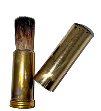 Vintage Retractable "Lipstick" Lens Brush Encased In a 2.25" Gold Tone Canister