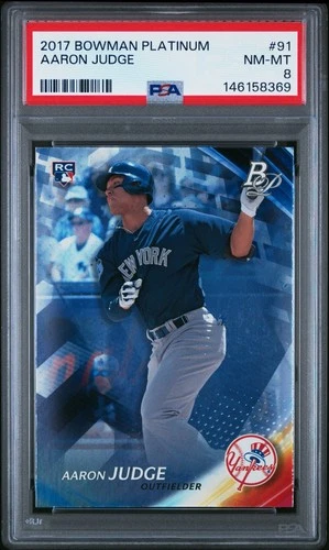 2017 Bowman Platinum Aaron Judge RC Rookie Card #91 NY Yankees PSA 8 NM-MINT