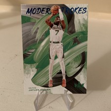 2021-22 PANINI COURT KINGS MODERN STROKES AMETHYST JAYLEN BROWN #24 /99