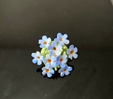 Denton China Vintage Floral Brooch Fine Bone Forget-me-not