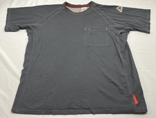 Bulwark FR QT30 iQ Series Men  s Comfort Knit Shirt Gray S/S Size Large - Stains