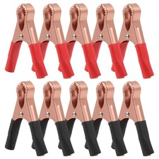 10Pcs Heavy Duty Insulated Alligator Clips 50A Spring Loaded Battery Test...