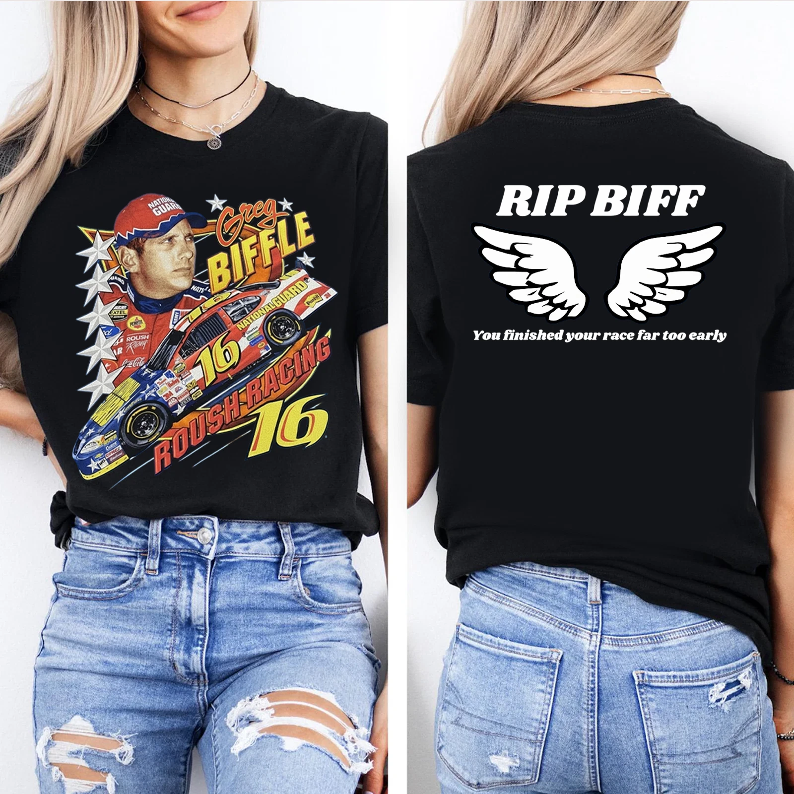 Greg Biffle Memorial Tribute RIP Racing Legend Both Sides Shirt S-5XL