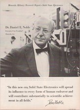 Motorola Dr. Daniel E. Noble Solid State Electronics Vintage Print Ad 1950s