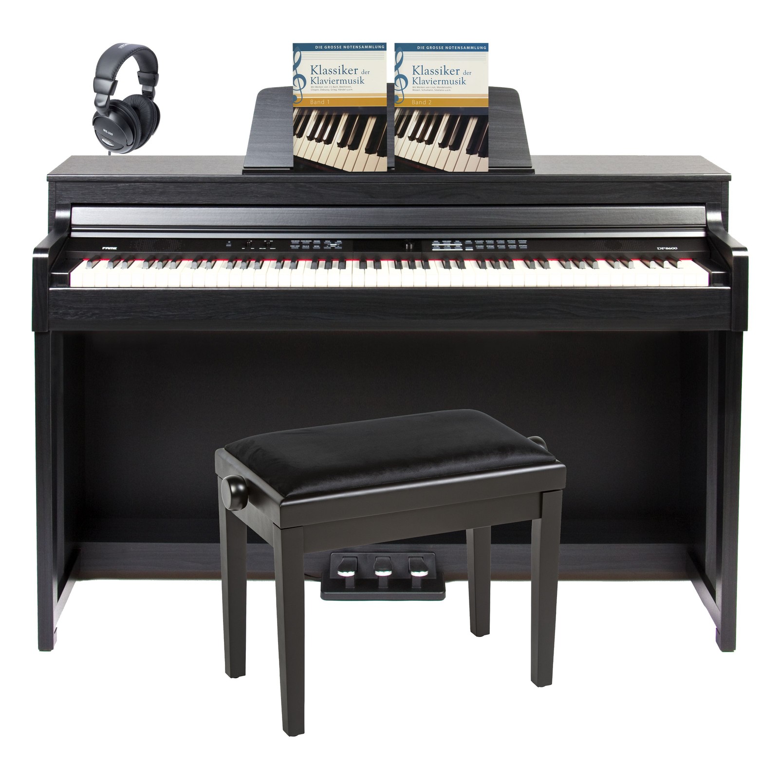 E-Piano Set 88 Tasten Hammermech 181 Sounds 50 Styles USB MIDI Effektproz 161190₽
