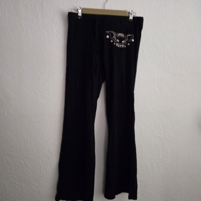 Emily the Strange Women s   Pants Flared Leg Lost Kitty Graphic  Vintage Y2K  L 
