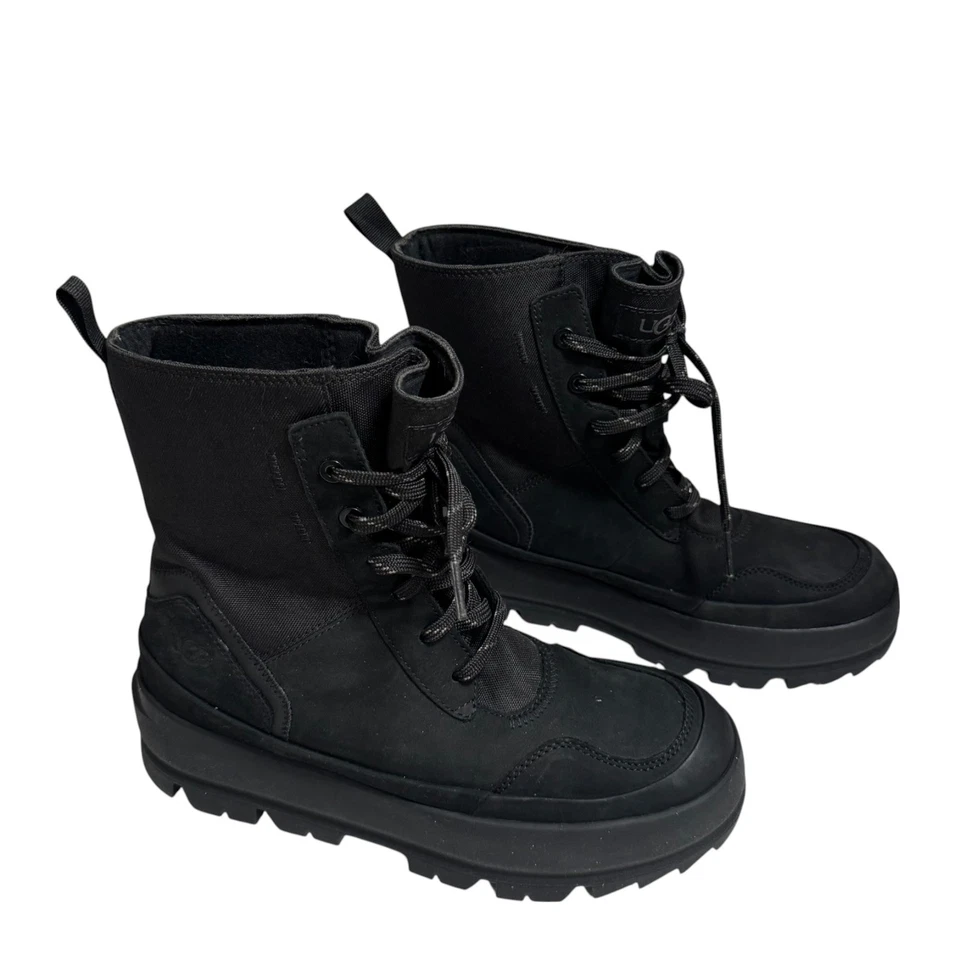 Botas Deportivas UGG The Ugg Lug Impermeable Tácticas Negras Lona Talla 8.5 Mujer Foto 4 de 4