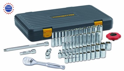 GEARWRENCH 51 Pc 14 Inch Drive 6 Pt 120XP Mechanics Tool Set Standard Deep SAE