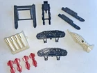 '87 Original GI Joe Cobra Wolf Vehicle Parts Hasbro Skis Missiles Cannon Lot 12