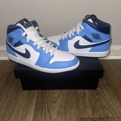 :Size Men s 11.5 - Air Jordan 1 Mid University Blue Midnight Navy