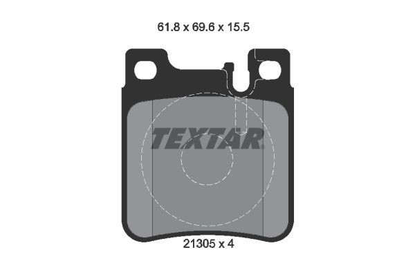 Rear Brake Pad Set Fits Chrysler Mercedes-Benz Textar 2130501 1 Year Warranty