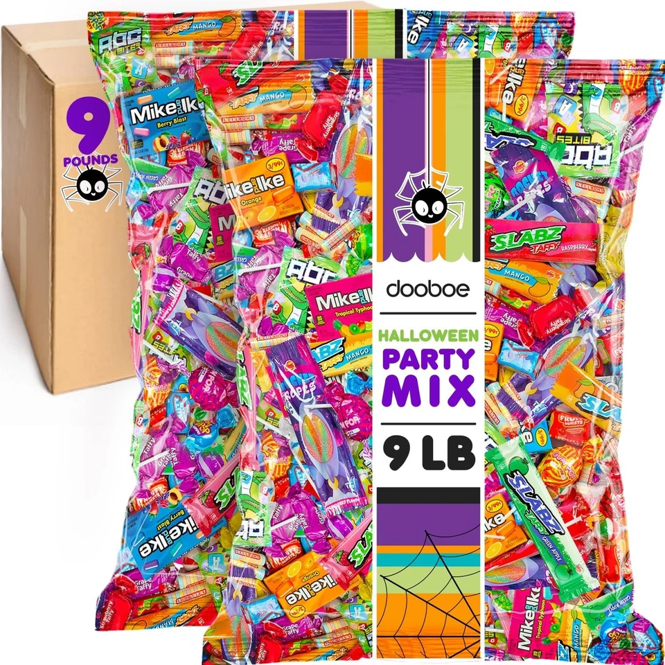 Paquete de variedad de caramelos mezcla de caramelos a granel surtido clásico envuelto individualmente 9 libras Foto 3 de 4