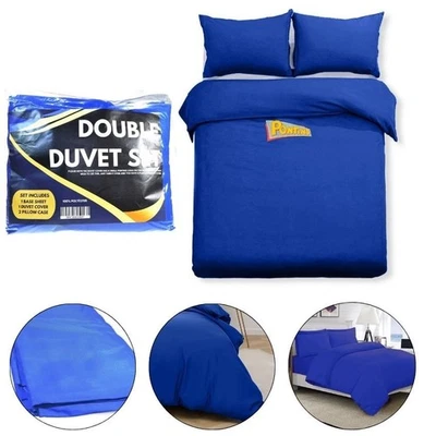 KSMDIRECT Double Size Duvet Set 4Pc Bedding Base Soft Sheet Duvet Cover Pillow Case