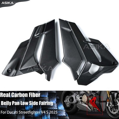 Real Carbon Fiber Lower Spoiler Side Fairing For Ducati Streetfighter V4 /S 2025