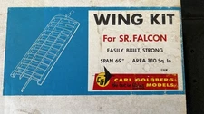 Carl Goldberg Balsa Plane Wing Kit 69" Sr. Falcon, 810sq. In. Wing Area