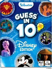 Guess in 10 Disney, Card Game for Girls, Boys, Kids, Teens, Adults, Who Love Cin