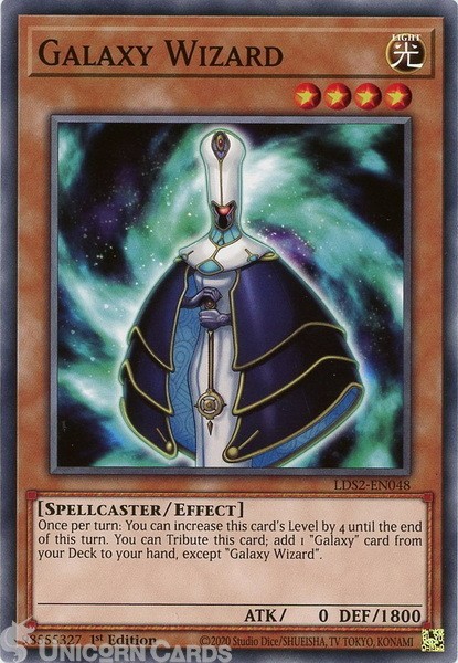 LDS2-EN048 Galaxy Wizard Common 1st Edition Mint YuGiOh Card