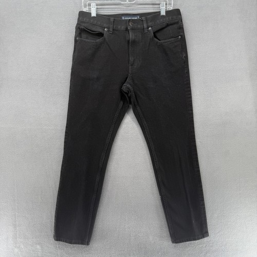 Everlane Uniform Jeans Mens 32x30 Black Slim Fit Denim Stretch Dark Wash