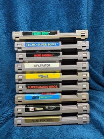 Tecmo bowl and super bowl nes game lot