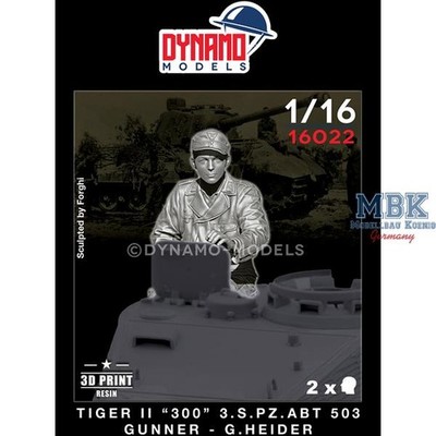 Dynamo Models DYM16022 Tiger II  300  s.Pz.Abt 503 Gunner - G.Heider