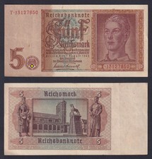 Germany Banknote 5 Reichsmark 1942 P.-186a SPL++/XF++