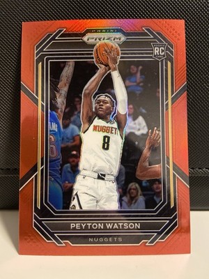 Peyton Watson 2022-23 Panini Prizm Basketball Red Prizm Rookie Card RC 193/299