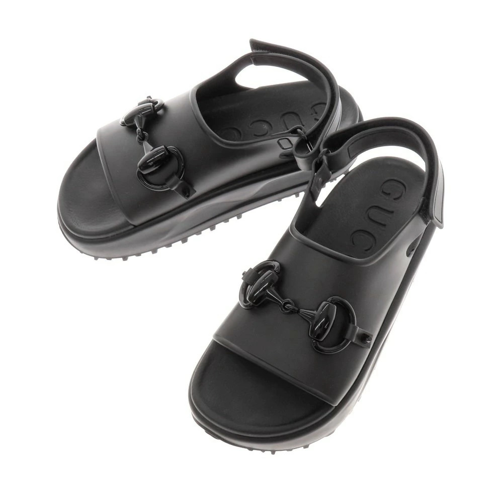 GUCCI Rubber Bit Sandals Black [Size 37] [S/S] [Condition Rank A] [Ladies]