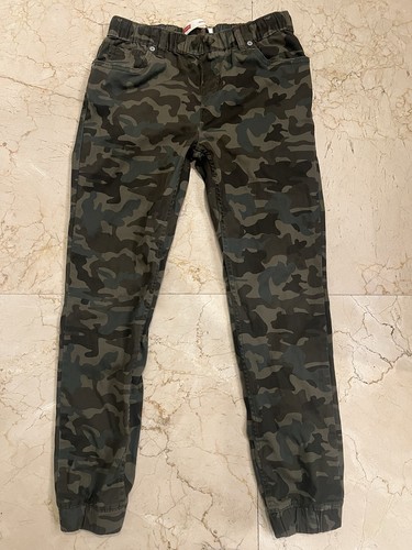 Levis Pants Boys Size 16 Camouflage Drawstring Joggers 28x30 Camo Elastic Waist - Picture 1 of 12