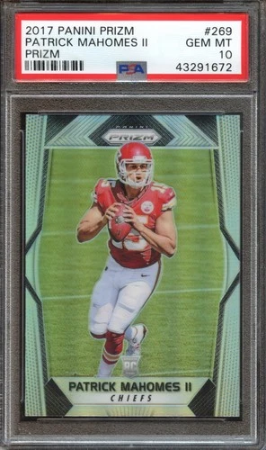 2017 Panini Prizm Patrick Mahomes II RC - Silver Prizm - PSA 10 GEM MT