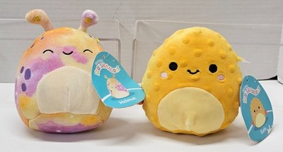 Squishmallows Helmut Snail & Safa Pufferfish Plush Lot of 2 NWT 2023