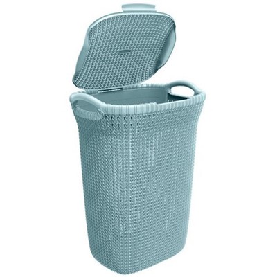 Curver Knit Laundry Bin 57 Litre Misty Blue